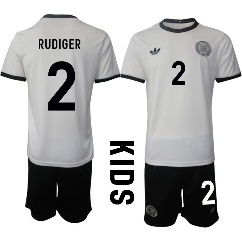 Youth 2025-2026 Season Germany home white #2 Soccer Jersey